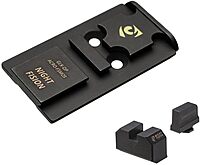 NIGHT FISION Optic Plate + Backup Sight Combo for Glock MOS (Aimpoint ACRO Compatible)