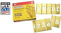 CH Hanson 10074 4" Brass Letters & Numbers Set 45 pc