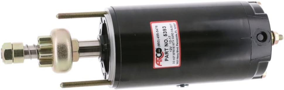 Arco Starting & Charging 5393 Outboard Starter for Chrysler/Force 70-150 HP, 9-Tooth Drive Gear