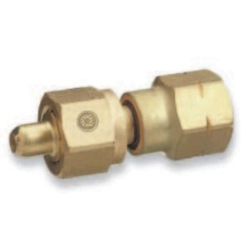 Western Enterprises 808 Brass Cylinder Adaptors, from CGA-350 Hydrogen to CGA-580 Nitrogen