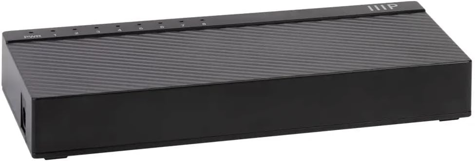 Monoprice 8-Port Fast Ethernet Unmanaged Network Switch - 10/100Mbps, Compact, Desktop or Wall Mount, Plug-N-Play