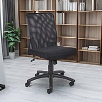 Boss Office Products Budget Mesh Task Chair without Arms in Black