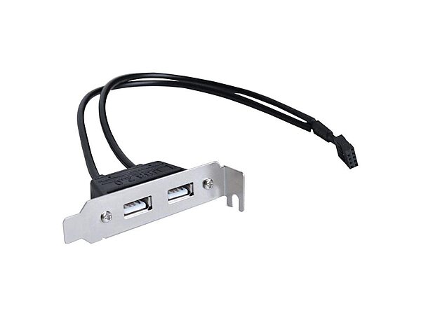 SIIG CB-US0S11-S1 2-Port USB 2.0 Low Profile Extension Bracket