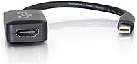 C2G Mini Display Port Adapter, Display Port to HDMI, Male to Female, Black, 8 inches, Cables to Go 54313