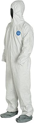 DuPont Tyvek 400 TY122S Disposable Protective Coverall Hood, Boots 25-pack 2X-Large White