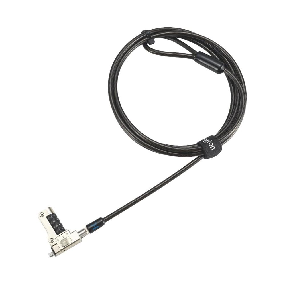 Kensington Slim N17 2.0 Serialized Combination Laptop Lock for Wedge-Shaped Slots