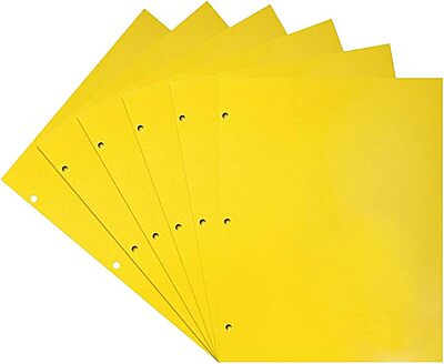 JAM PAPER Laminated Two-Pocket Glossy 3-Hole Letter Size Folders