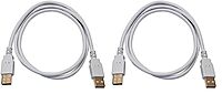 Monoprice USB 2.0 Type-A Male to Type-A Male Cable, Gold Plated, 28/24AWG
