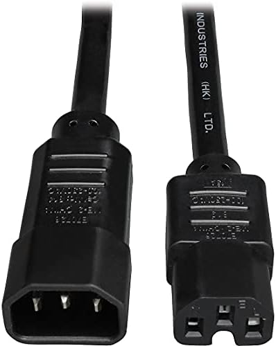 Tripp Lite C14 to C15 Heavy-Duty Power Cord, 14 AWG, 15A