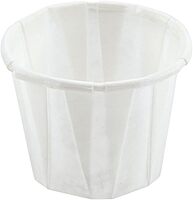 Solo Cup Treated Paper Souffle Portion Cups, 1 Oz, White, 20 Bags of 250 Cups, Case Of 5,000 Cups