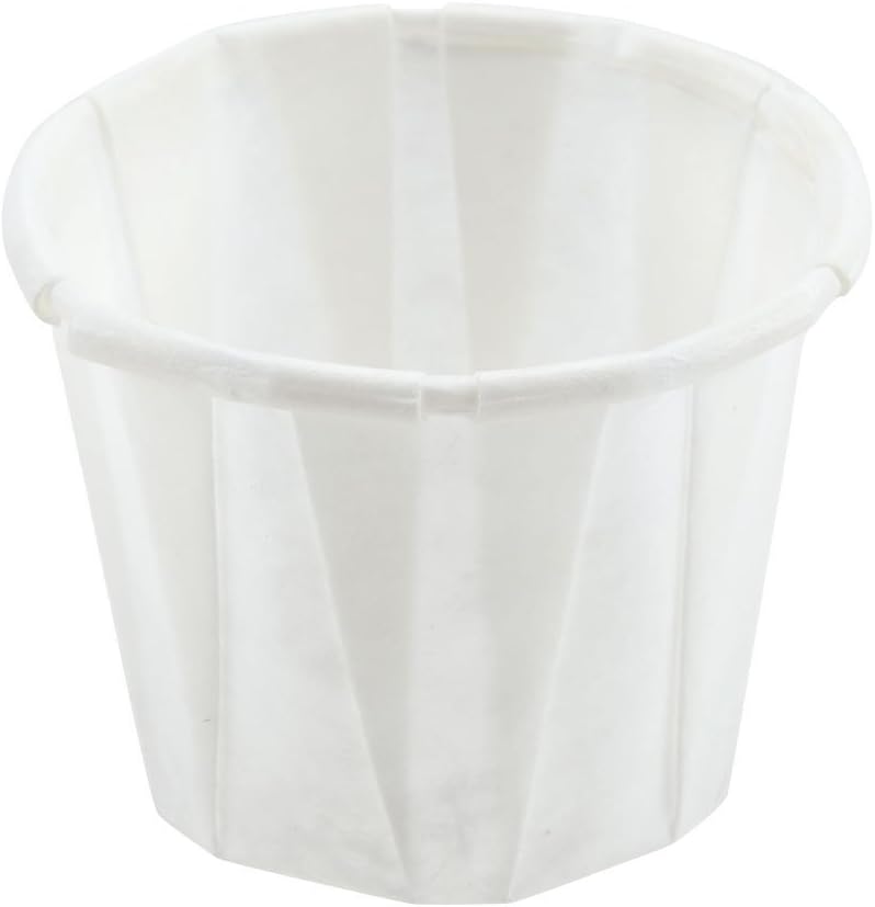 Solo Cup Treated Paper Souffle Portion Cups, 1 Oz, White, 20 Bags of 250 Cups, Case Of 5,000 Cups
