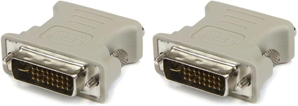 StarTech.com DVI to VGA Cable Adapter - DVI (M) to VGA (F) - 2 Pack - Male DVI to Female VGA (DVIVGAMF), Beige