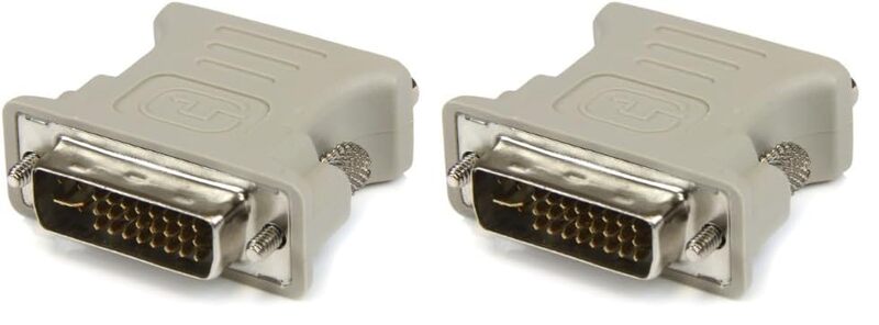 StarTech.com DVI to VGA Cable Adapter - DVI (M) to VGA (F) - 2 Pack - Male DVI to Female VGA (DVIVGAMF), Beige