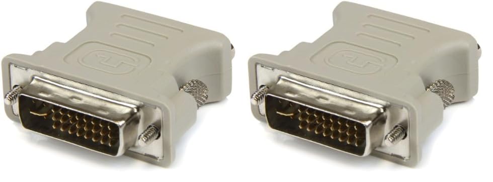 StarTech.com DVI to VGA Cable Adapter - DVI (M) to VGA (F) - 2 Pack - Male DVI to Female VGA (DVIVGAMF), Beige