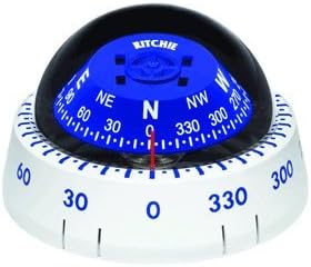 RITCHIE COMPASSES Compass, Kayak Mount, 2.75" Dial, White