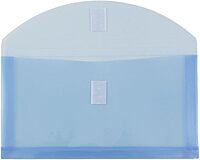 JAM PAPER Plastic Booklet Envelopes with Hook & Loop Closure - Pack of 12