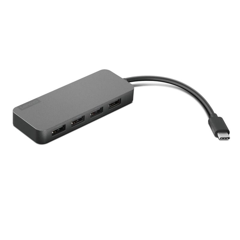 Lenovo USB-C to 4 Port USB-A Hub - USB Type C - External - 4 USB Port(s) - 4 USB 3.0 Port(s)