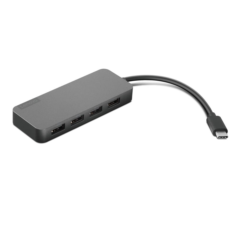 Lenovo USB-C to 4 Port USB-A Hub - USB Type C - External - 4 USB Port(s) - 4 USB 3.0 Port(s)