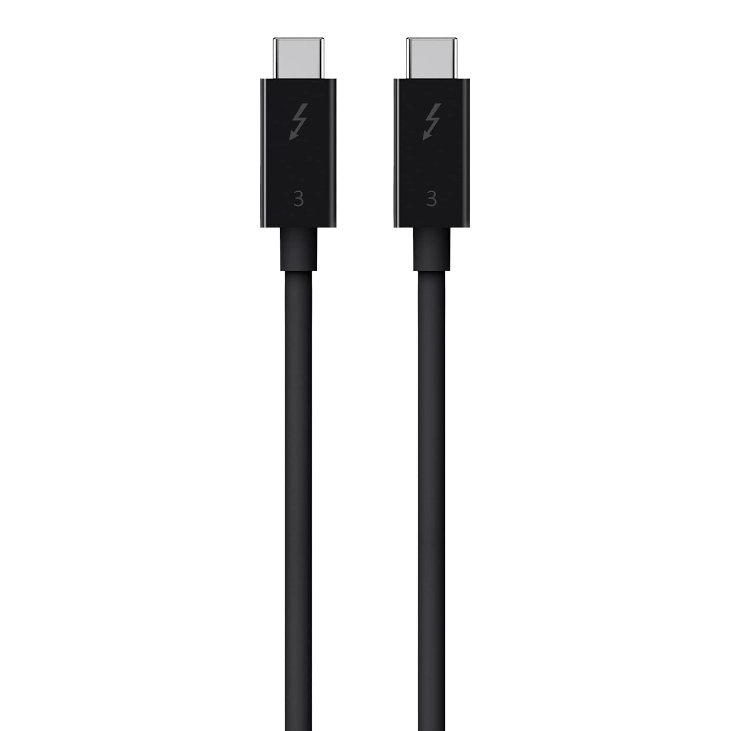 Belkin Thunderbolt 3 Cable (USB-C to USB-C), 100 Watts (1.6 Feet/0.5 Meters) - F2CD084bt0.5MBK, black 1.6 FT