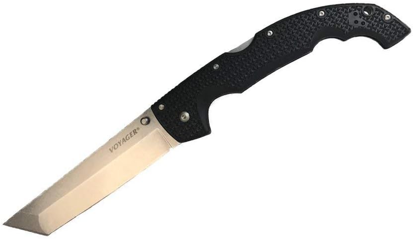 COLD STEEL XL Voyager 5.5 AUS10A Tanto Folding Knife with Griv-Ex Handle & Tri-Ad Lock