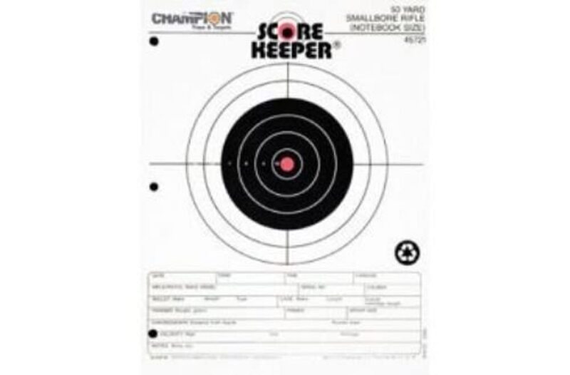 Champion Targets 45724 Score Keeper Fluorescent Orange & Black Bullseye Target, 50 Foot Pistol Slow Fire, 12 Pack