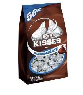 Hershey's Milk Chocolate Kisses, 56 Ounce Bag (330 Pieces) (4 Pack)