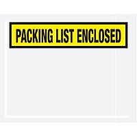 Partners Brand "Packing List Enclosed" Envelopes, Panel Face, 4 1/2in x 5 1/2in, Yellow, Pack Of 1,000