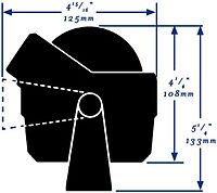 Ritchie Navigation B-81 Voyager Bracket Mount Combi-Dial Compass, Black, 3"