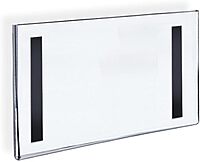 AZAR DISPLAYS Clear Acrylic U-Frame Sign Holders with Magnetic Strips