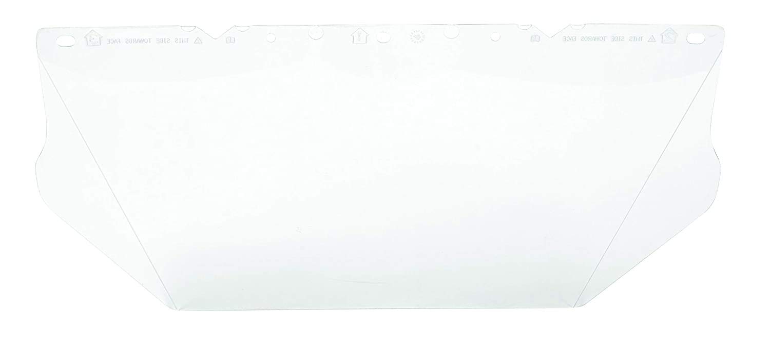 MSA 10115836 V-Gard Visor - General Purpose, Polycarbonate (PC), Clear Tint, Contoured, 8" x 17" x 0.04"