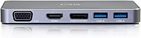 C2G USB-C 7-in-1 Dual Display MST Docking Station with HDMI, DisplayPort, VGA and Power Delivery up to 100W - 4K 30Hz