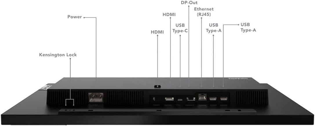 Lenovo ThinkVision T24m-20 24in Class Full HD LED Monitor - 16:9 - Raven Black - 23.8in Viewable