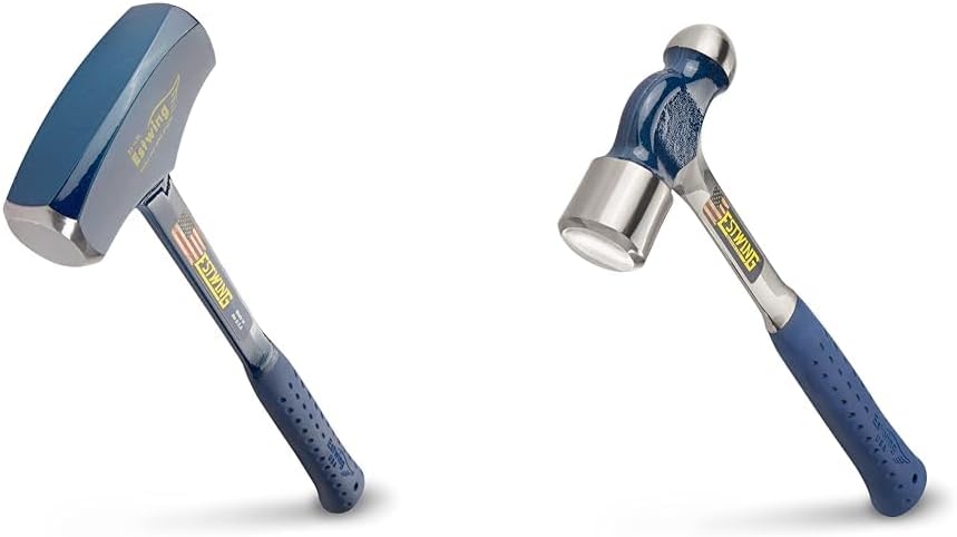 Estwing 4-Pound Long Handle Sledge & 24 oz Ball Peen Hammer with Forged Steel Construction 4 lbs Long Handle Hammer