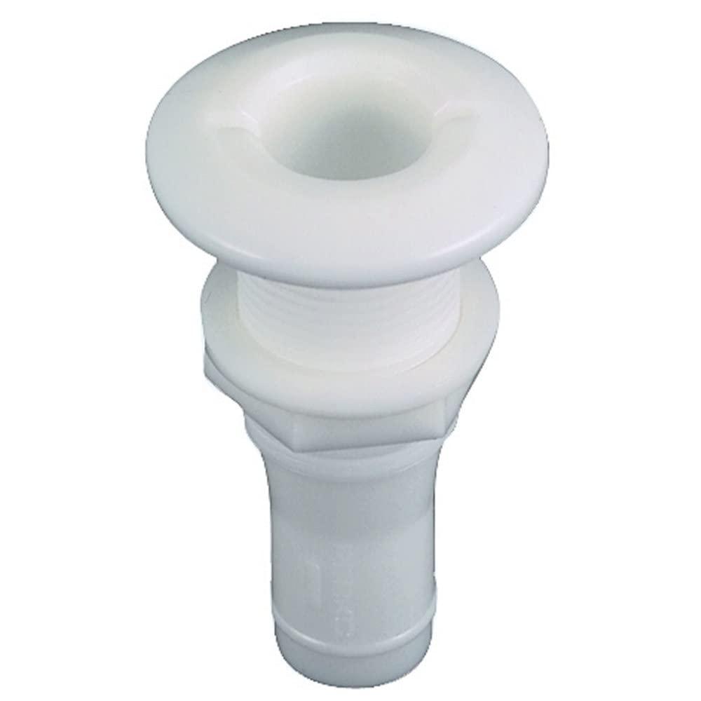 Perko 3/4" Thru-Hull Fitting for Hose - White Plastic, Made in the USA