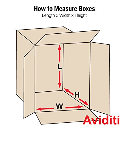 Aviditi 242020 Corrugated Cardboard Box, 24" L x 20" W x 20" H, Kraft, for Shipping, Packing and Moving (Pack of 10)