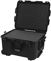 NANUK Wheeled Series 960 Lightweight NK-7 Resin Waterproof Protective Rolling Case with Foam, Black Case Cubed Foam Black
