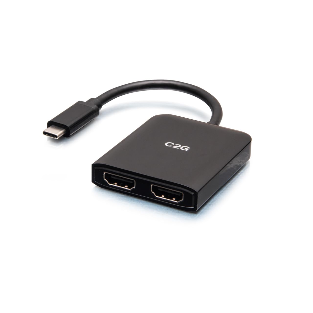 C2G USB-C to Dual HDMI 4K Dual Monitor MST Hub, Mini DP Multi-Stream Transport (MST) Multiple Monitor Splitter, Black