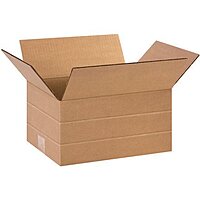 Multi Depth Corrugated Boxes 12" x 9" x 6", 4", 2" (MD1296)