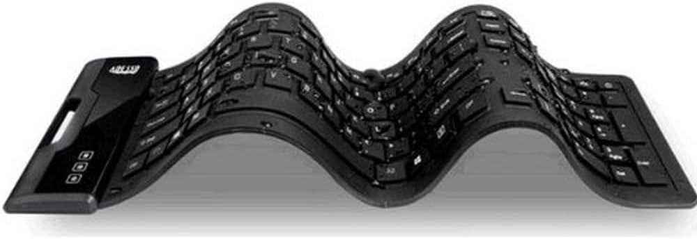 Adesso SlimTouch 232 Antimicrobial Waterproof Flexible Keyboard for Windows 8/7/Vista/XP/2000 (AKB-232UB), black