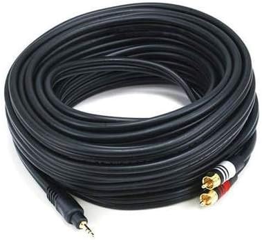 Monoprice Premium 3.5mm Stereo Male to 2 RCA Male Audio Cable, 22AWG Gold Plated