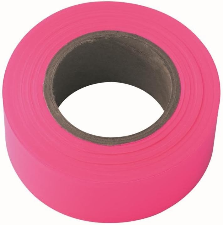 IRWIN Tools STRAIT-LINE Flagging Tape, 150-foot, Glo-Pink (65603) Multi 150 Foot (Pack of 1)