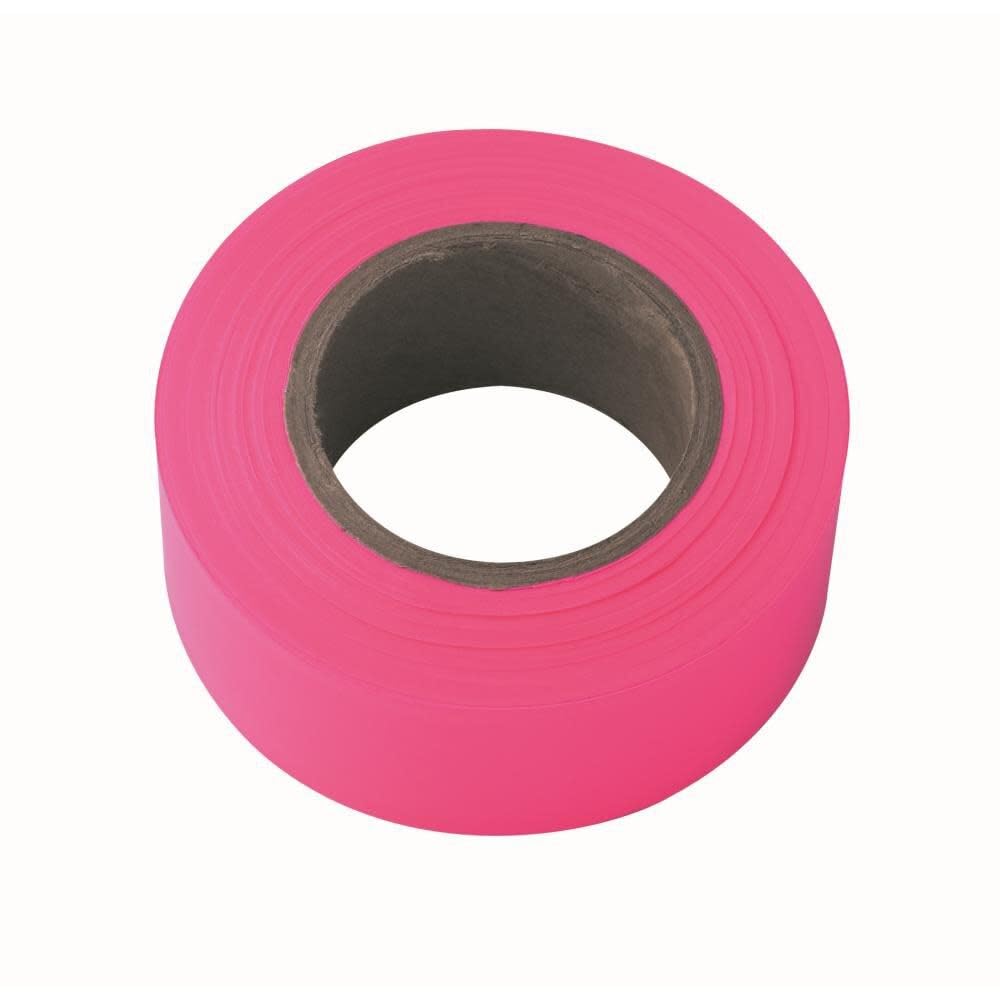 IRWIN Tools STRAIT-LINE Flagging Tape, 150-foot, Glo-Pink (65603) Multi 150 Foot (Pack of 1)