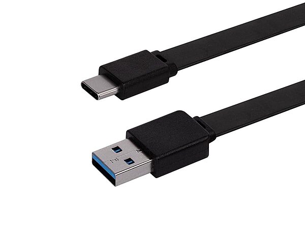 Monoprice Flat USB Type-C to Type-A 3.2 Gen1 Charge and Sync Cable - 5Gbps, 3 Amp Charging, Reversible Connector