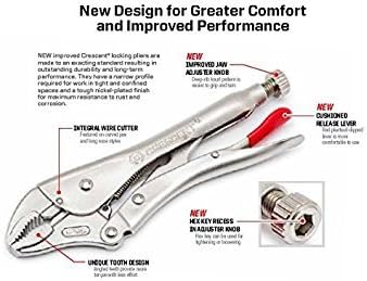 Crescent 7" Straight Jaw Locking Pliers - C7SVN , Red No Size
