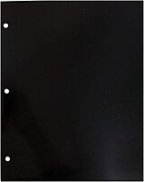 JAM PAPER Laminated Two-Pocket Glossy 3-Hole Letter Size Folders
