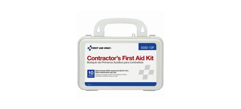 First Aid Only 96 Piece Bulk Contractors Kit Plastic Case with Gasket, 1.05 Pound