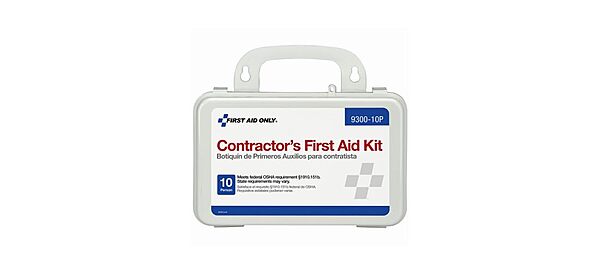 First Aid Only 96 Piece Bulk Contractors Kit Plastic Case with Gasket, 1.05 Pound