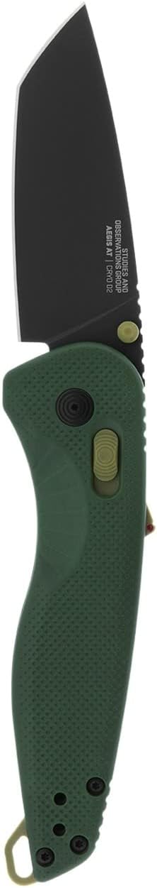 SOG Aegis AT Tanto Assisted Folding Knife, Ambidextrous AT-XR Lock, Heat-Treated D2 Blade, Ergonomic Handle