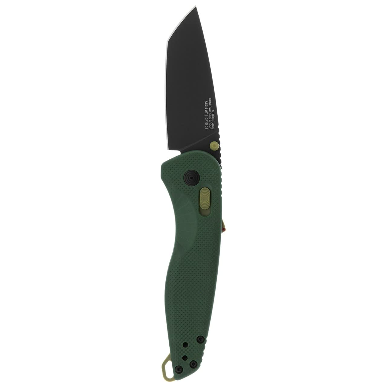 SOG Aegis AT Tanto Assisted Folding Knife, Ambidextrous AT-XR Lock, Heat-Treated D2 Blade, Ergonomic Handle
