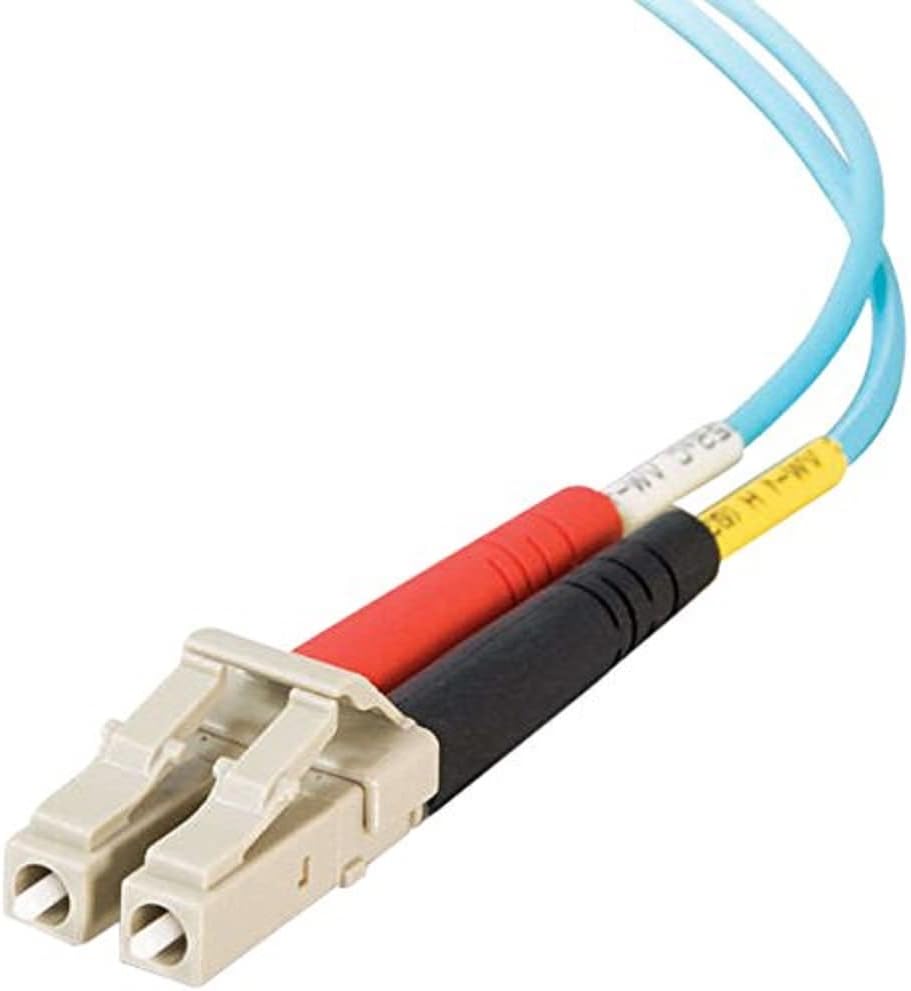 C2G OM3 LC-LC Duplex Multimode Fiber Optic Patch Cable 10Gb 50/125 PVC